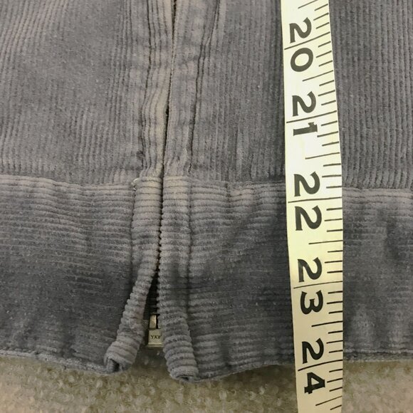 CABELAS Chore Trucker Jacket Cotton Corduroy Blue Gray Zip Womens M - Picture 6 of 9